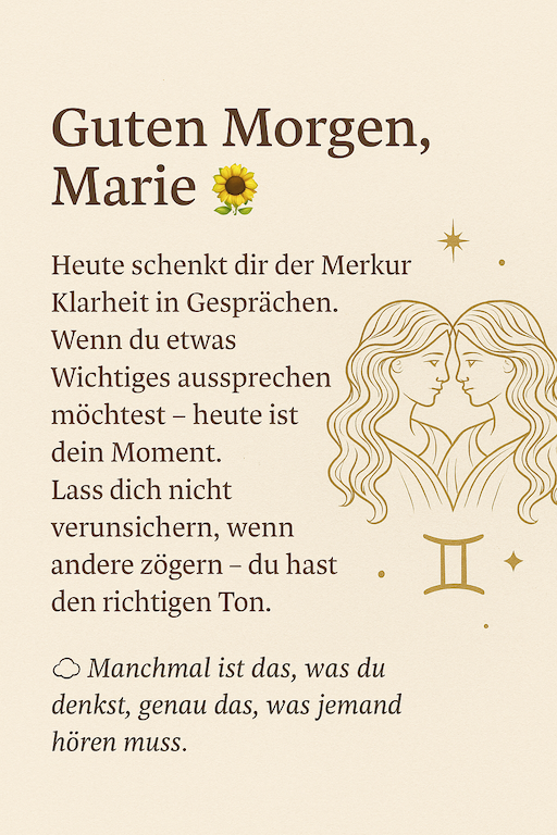 Tageshoroskop Beispiel 2